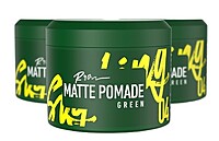 Roqvel Matte Pomade Green 04 with matte hold and floral apple scent Roqvel Matte Pomade Green 04 with matte hold and floral apple scent