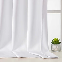Patin Solid Thermal Window Curtains 2 Panels, Dual Rod Pocket