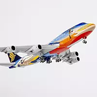 Singapore Airlines 747-400 9V-SPL - Tropical livery
