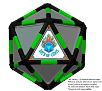 Full Dice - Disc Golf-Black-LimeGreen-LightSlateGray