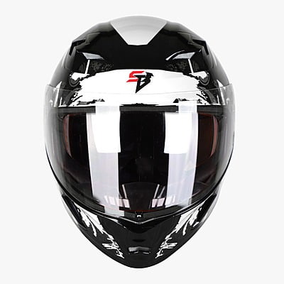 STEELBIRD SBA-21 COMBAT MATT BLACK/WHITE C/V (M)