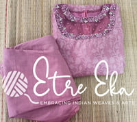 Partywear Banarasi Salwar Set- Handwoven and Hand Embroidered with Pencil Pant and Dupatta