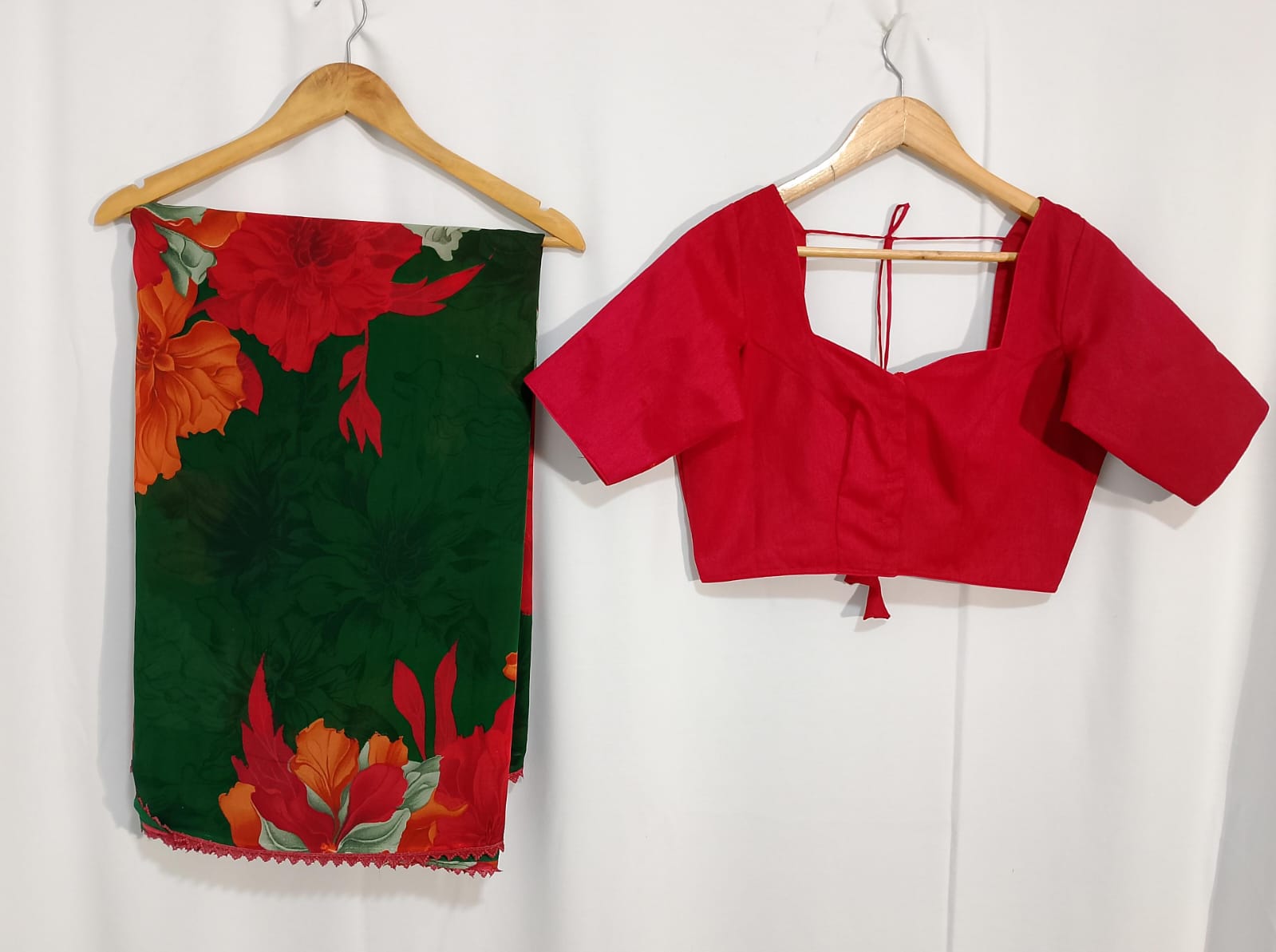 N345: Ready To Ship Beautiful Desginer Saree With Stitched Blouse