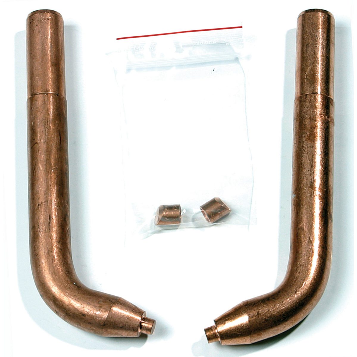 X2 Arm 2 Copper Curved Arms (220mm) With 2 Beveled Caps X2 Arm 2 Copper Curved Arms (220mm) With 2 Beveled Caps