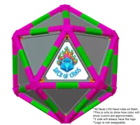 Full Dice - Cornhole (Lawn and Beach Edition)-DeepPink-LimeGreen-LightSlateGray