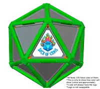 Full Dice - Disc Golf-LimeGreen-LimeGreen-LightSlateGray