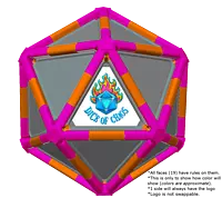 Full Dice - Cornhole (Lawn and Beach Edition)-DeepPink-DarkOrange-LightSlateGray
