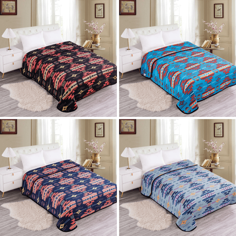 Blanket Fleece Polar Full 60x80 Navajo - New Colors (0581)