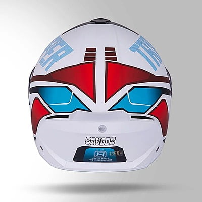 STUDDS TROOPER D1  WHITE N2 RED D/V (L)