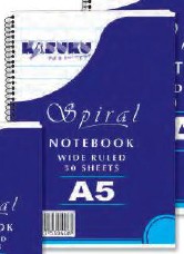 STUDENT/SPIRAL NOTE BK A5 'KASUKU'