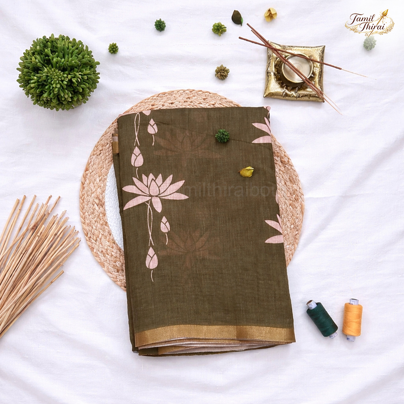 Linen Saree - Code: TT-06