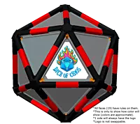Full Dice - Table Tennis-Black-Red-LightSlateGray