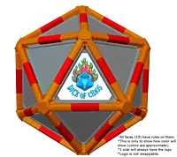 Full Dice - Cornhole (Lawn and Beach Edition)-DarkOrange-Red-LightSlateGray