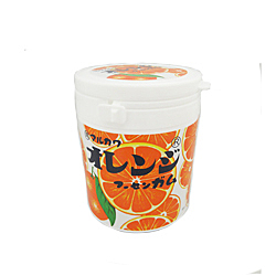 ORANGE MARBLE GUM BOTTLE