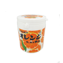 ORANGE MARBLE GUM BOTTLE