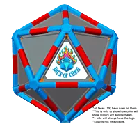 Full Dice - Cornhole (Lawn and Beach Edition)-Teal-Red-LightSlateGray