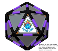 Full Dice - Table Tennis-Black-Purple-LightSlateGray