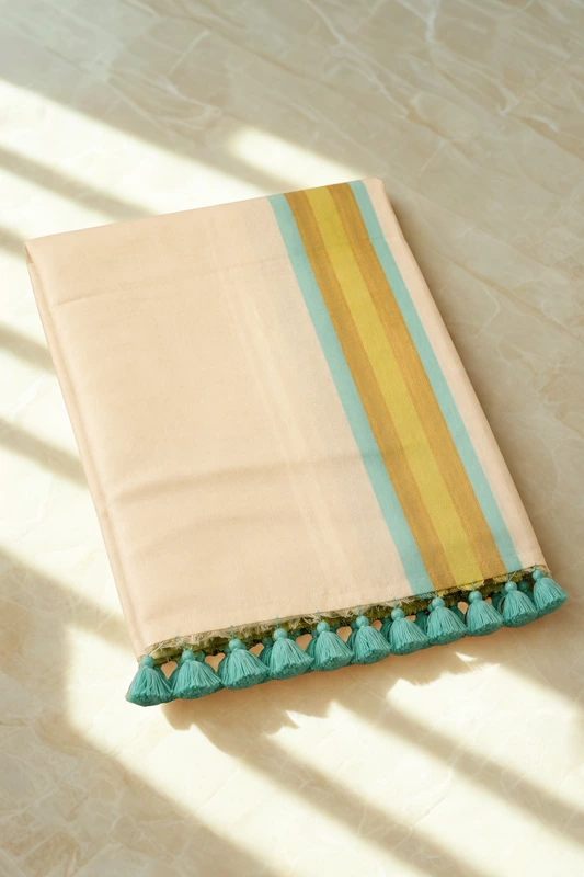 Miul cotton white With Green