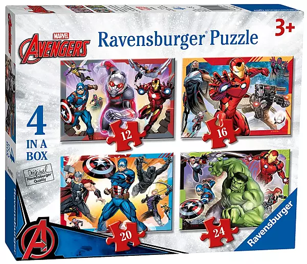 Avengers Assemble 4 in a Box Jigsaw Puzzles