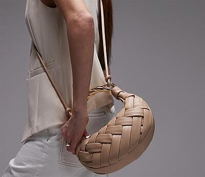 JW PEI Orla weave top handle bag in off white