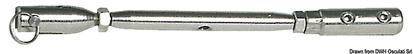Turnbuckle for lifeline ends, cables 5/6 mm