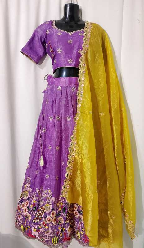 K25: Ready To Ship A Beautiful Designer Embroidery Work Lehenga Set