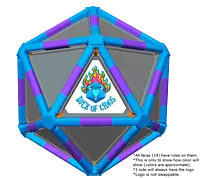 Full Dice - Table Tennis-Teal-Purple-LightSlateGray
