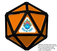 Full Dice - Disc Golf-Black-Black-DarkOrange