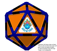 Full Dice - Table Tennis-Blue-Black-DarkOrange