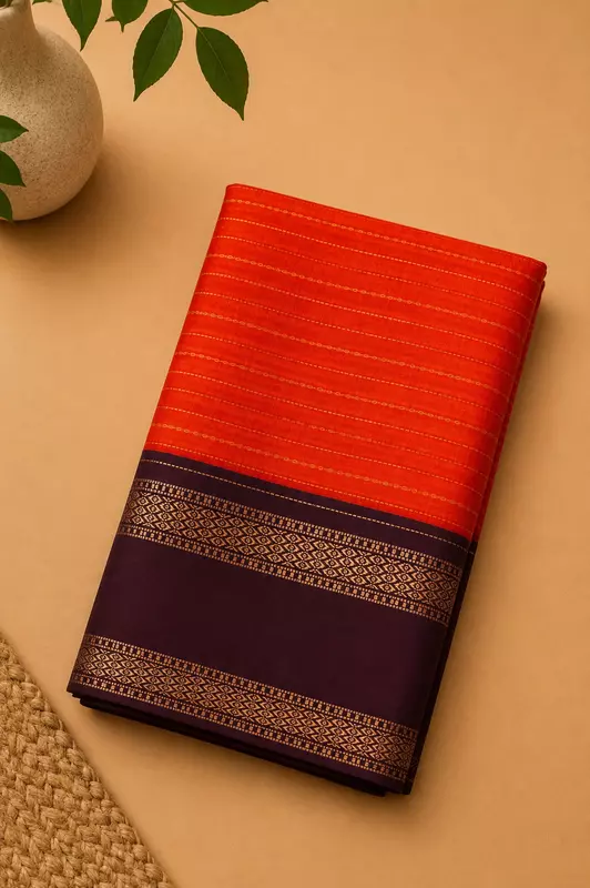 Crepe silk Orange