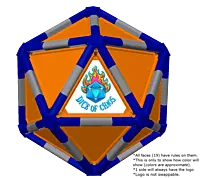 Full Dice - Cornhole (Lawn and Beach Edition)-Blue-LightSlateGray-DarkOrange