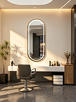 Gold frame with LED flat mirror (31.5*71 INCH)
