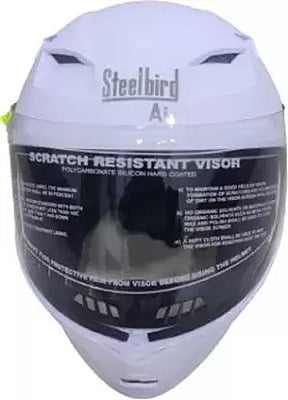 STEELBIRD SBA-21 RAPTOR WHITE C/V (L)