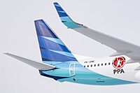 Garuda Indonesia737-800 with PPA sticker