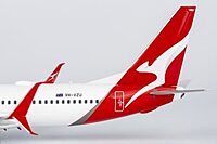 Qantas 737-800 with scimitar winglets; new colors