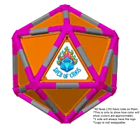 Full Dice - Cornhole (Lawn and Beach Edition)-DeepPink-LightSlateGray-DarkOrange