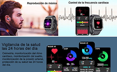 Reloj Inteligente,Smartwatch Militar de 1.8" HD Reloj Inteligente,Smartwatch Militar de 1.8" HD