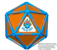 Full Dice - Cornhole (Lawn and Beach Edition)-Teal-LightSlateGray-DarkOrange