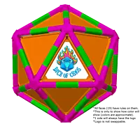 Full Dice - Cornhole (Lawn and Beach Edition)-DeepPink-LimeGreen-DarkOrange
