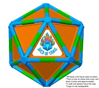 Full Dice - Cornhole (Lawn and Beach Edition)-Teal-LimeGreen-DarkOrange