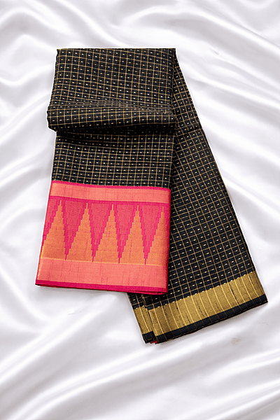 Semi Raw Silk - Black