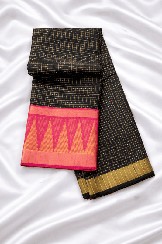 Semi Raw Silk - Black