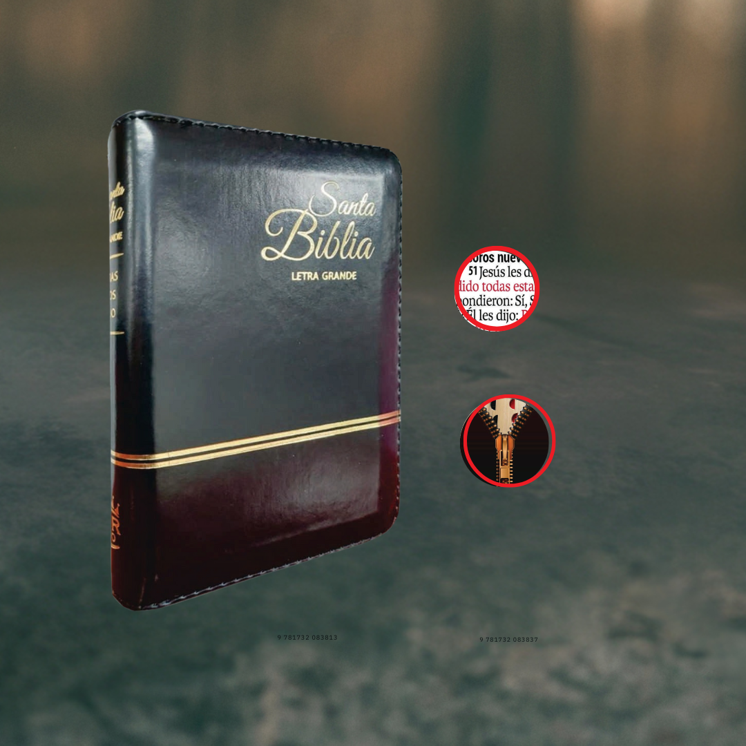 Biblia de Bolsillo Negra / Imitación Piel /  Letra Pequeña de 9   - Caja de 35 unidades