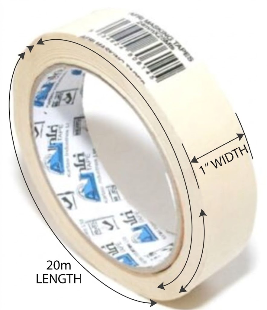 MASKING TAPE 1" x 20m - AFRI SUPERIOR