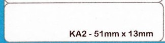 LABELS KA2 51*13MM(2 *1/2 )(192/pkt)/SK2