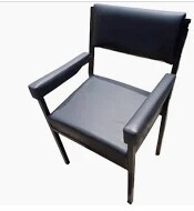 CHAIR BERKELY WITH ARMS - PVC/REXIN