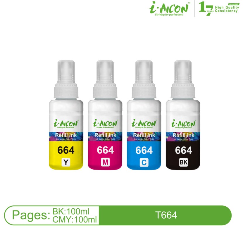 AICON INK TANK C-T6641-BK/115ml BLACK FOR EPSON