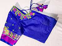 D153: Ready To Ship Beautiful Kuppadam Saree With Stitched Emboridery Blouse