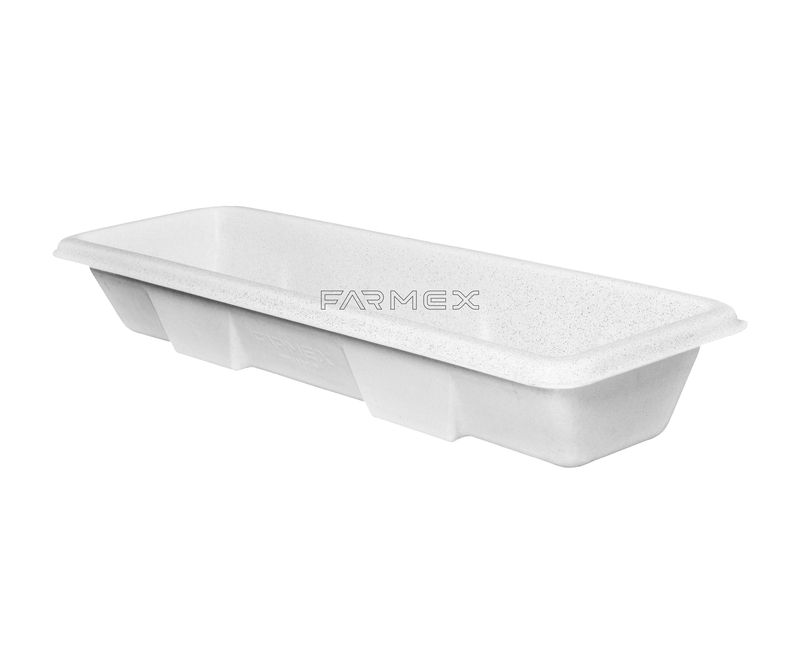 Farmex Feeder Trough 240 Liter White Solo