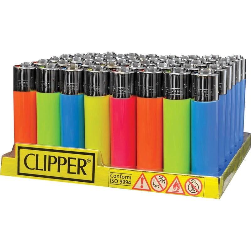 CLIPPER LIGHTER SOLI FLUO 48CT